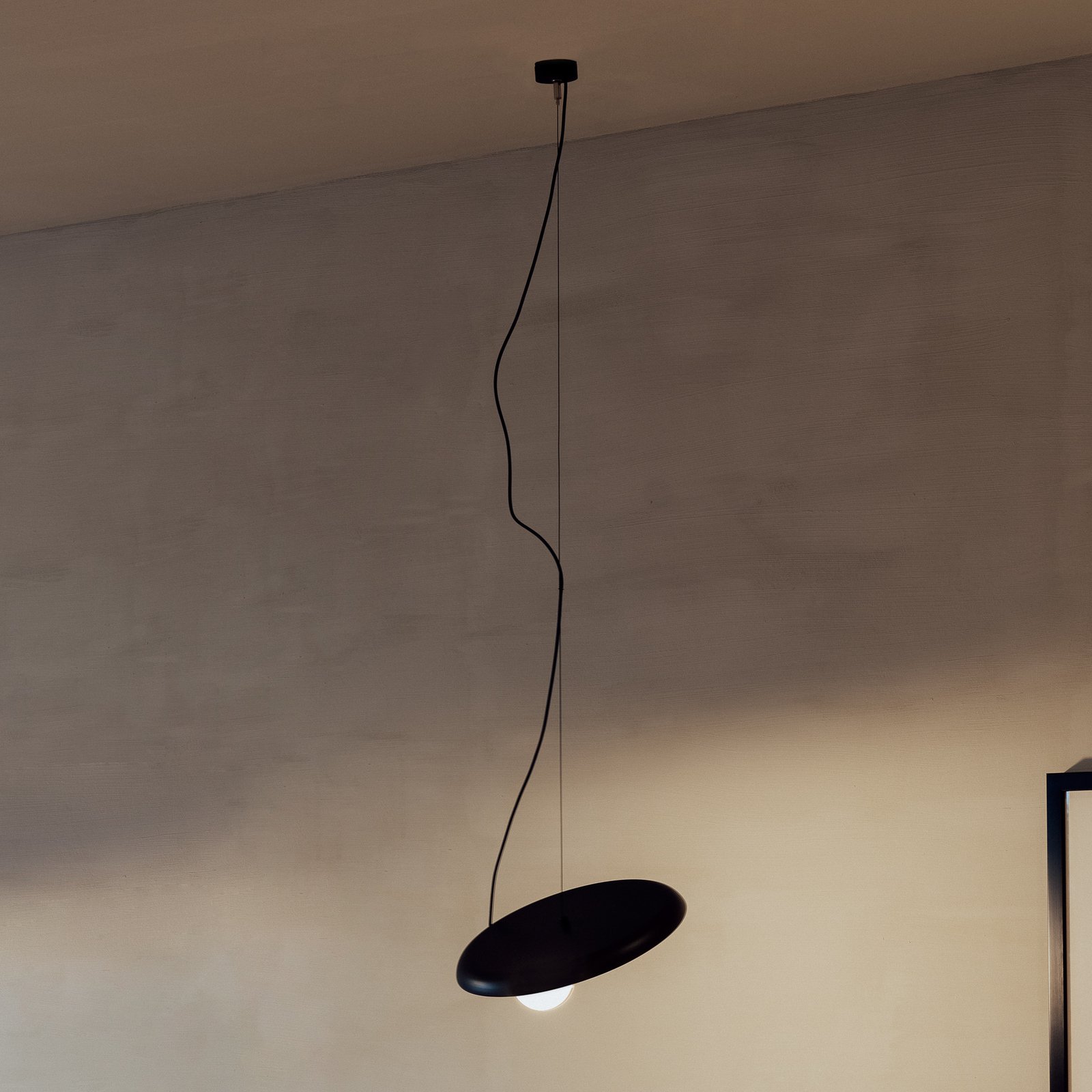 Milan Wire hanging light Ø 38 cm anthracite