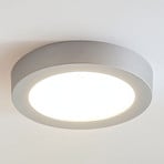 LED griestu lampa Marlo sudraba 3000K apaļa 25.2cm