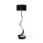 Vortice floor lamp, black/gold, height 157 cm, iron