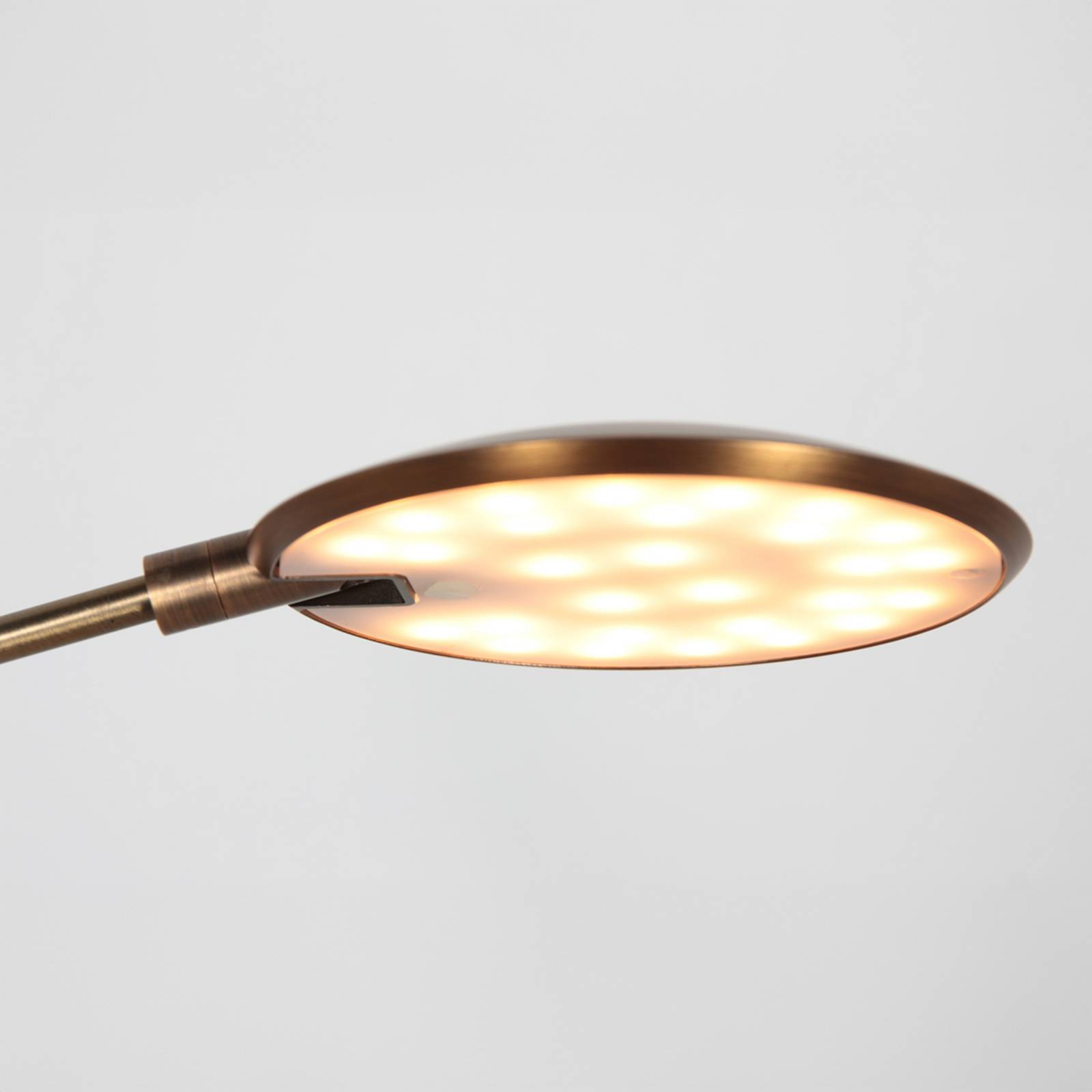 Lampka biurkowa LED Zenith 2, kolor brązowy, CCT, pilot