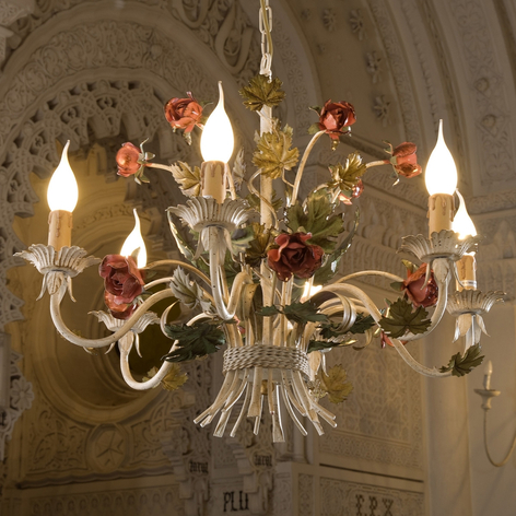 Lustre raffiné ANCONA avec roses