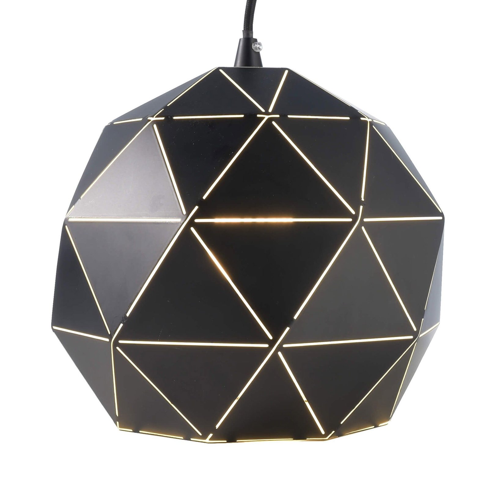 Висяща лампа Asterope, Ø 25cm, кръгла, черна