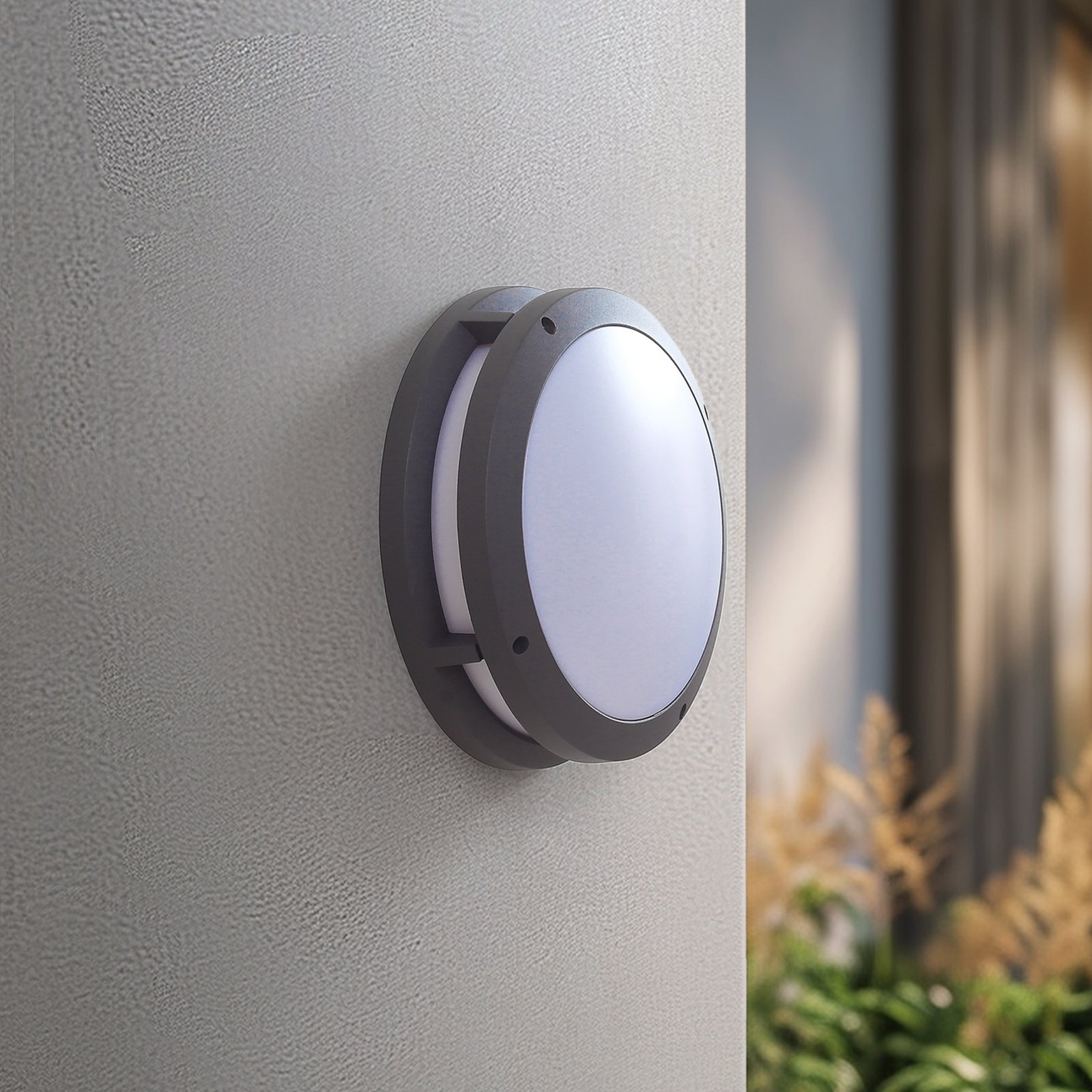 Liren LED Smart În aer liber Aplică de perete Gri - Lindby