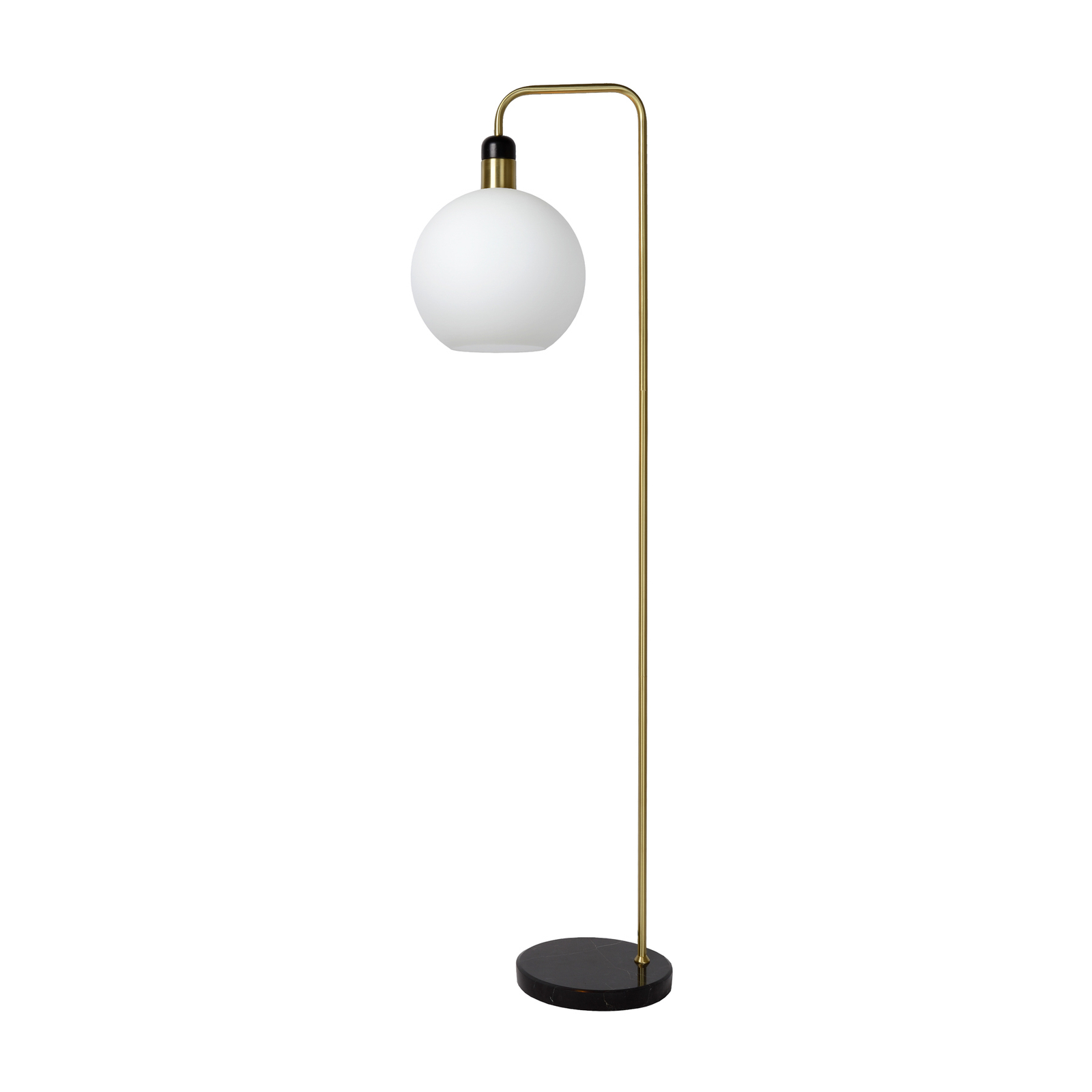 Julius floor lamp with a marble base, opal/gold
