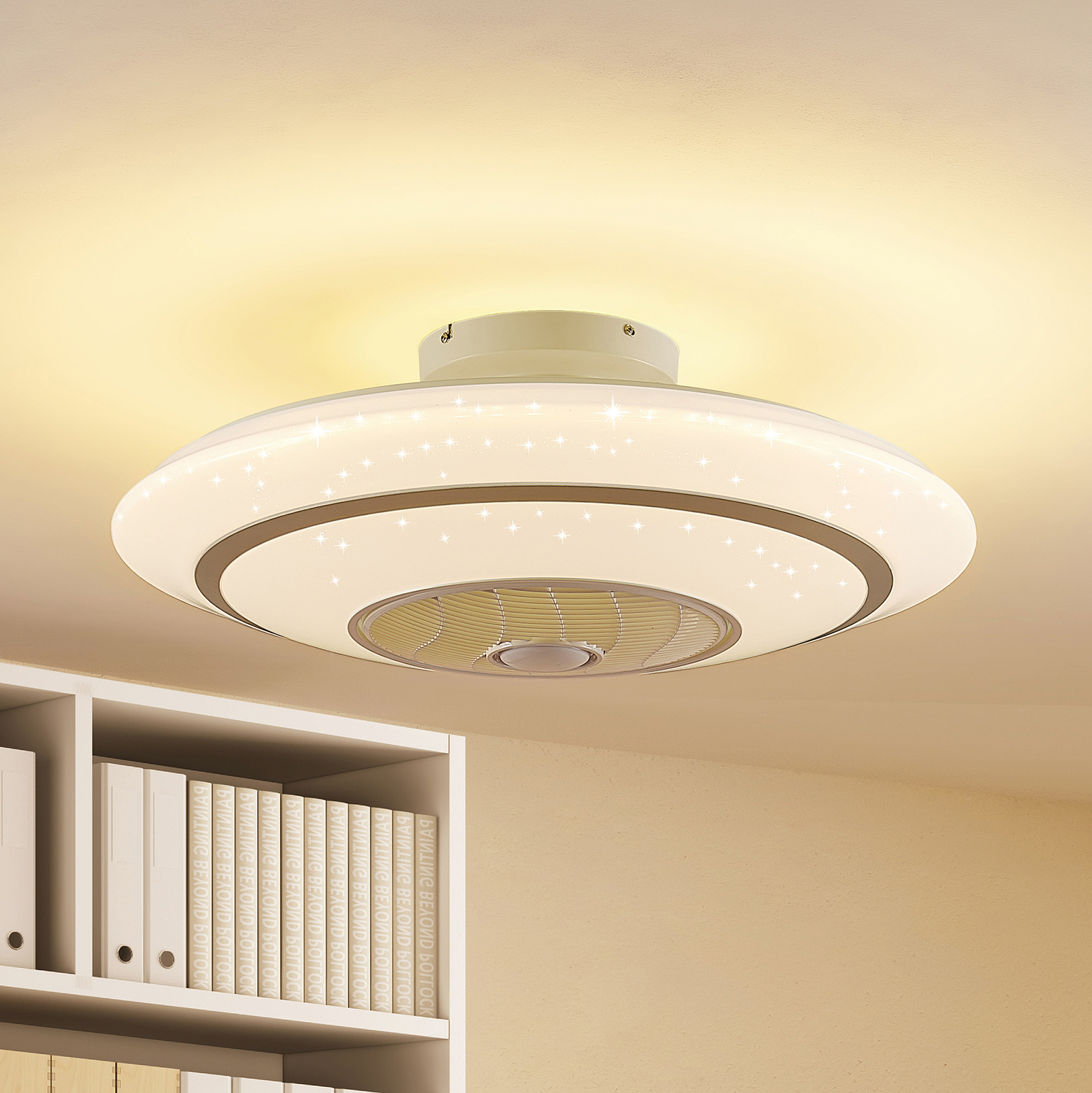 Lindby Kheira LED plafondventilator, 55 W
