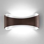 Ionica LED wall light made of steel, bronze