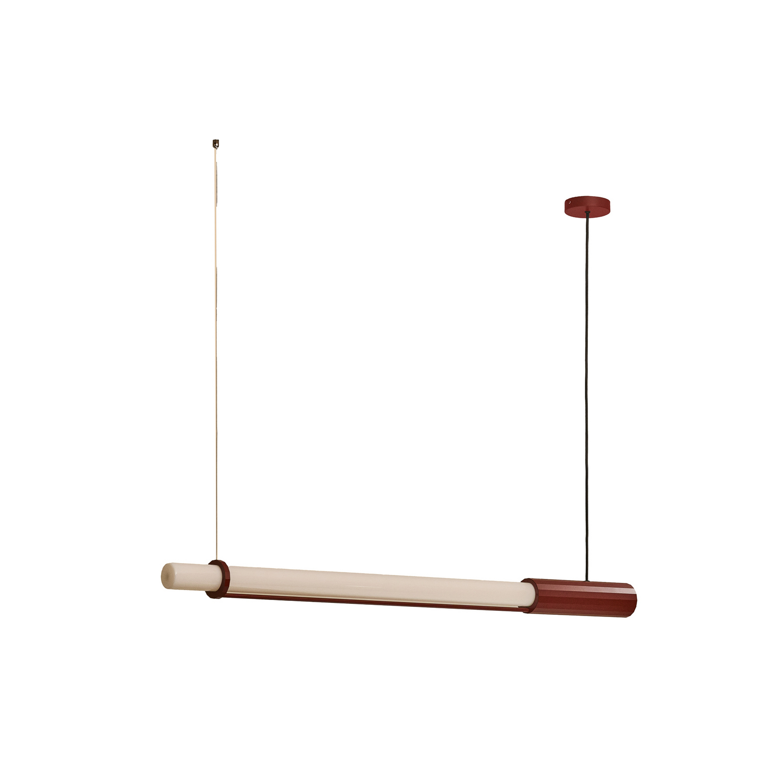Lampada LED a sospensione In Fine, rossa, lunghezza 105 cm - DCW