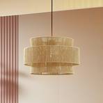 Lindby pendant light Anuva, natural, paper, Ø 45 cm