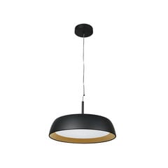 Lampa wisząca Mykty LED, metal, czarny, matowy dyfuzor