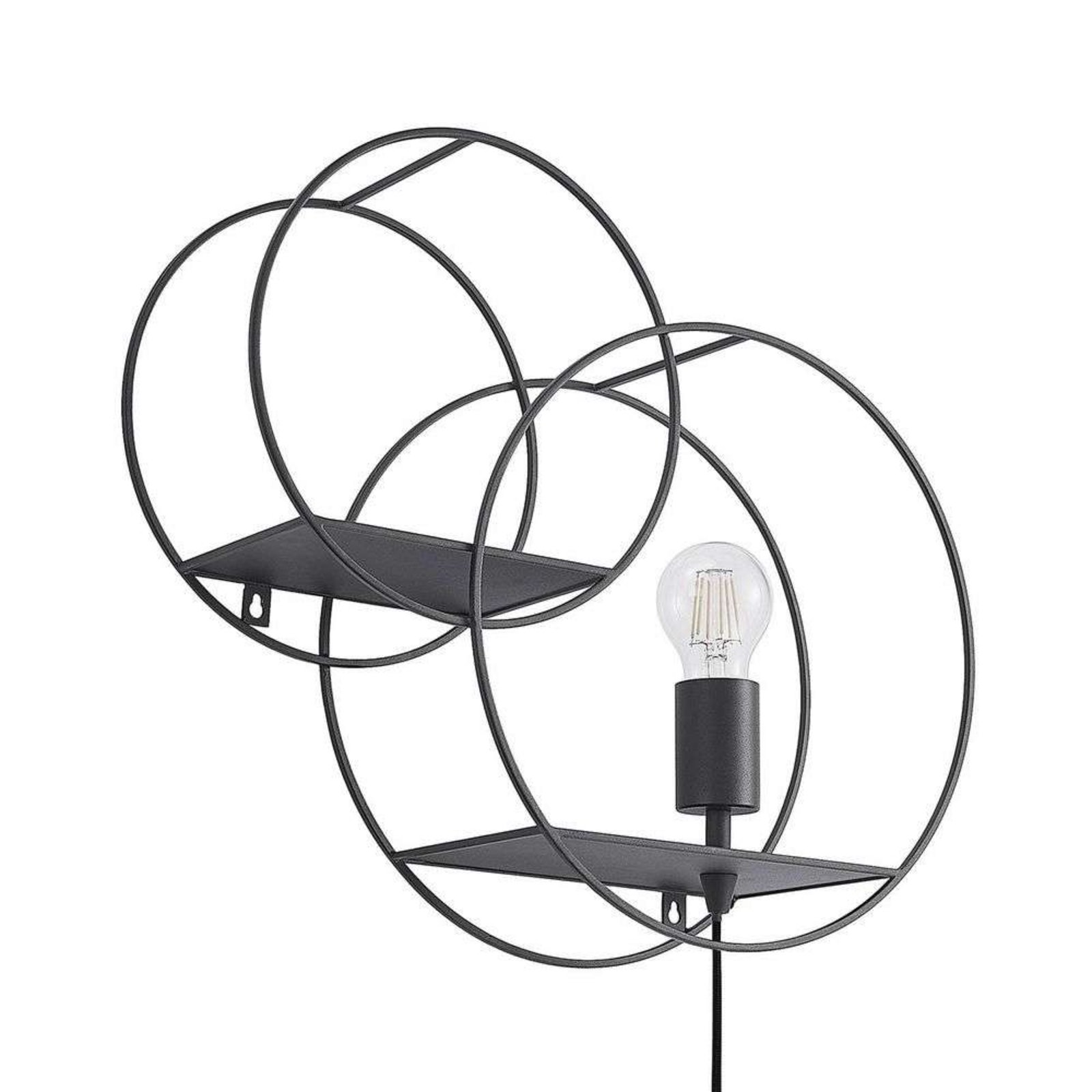 Andrik 2 RoundWall Lamp Black - Lucande