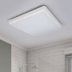 Arcchio LED ceiling light Augustin, 40 x 40 cm, white, IP54