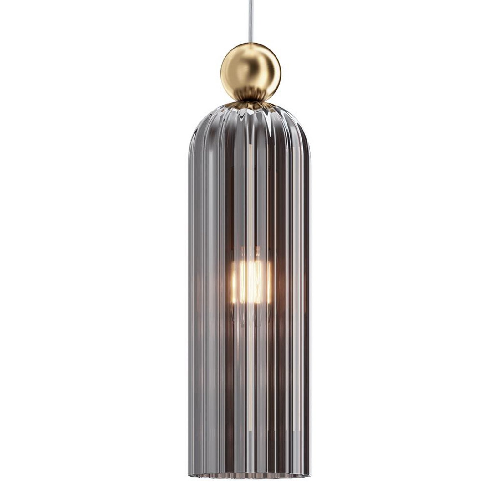 Maytoni Antic suspension abat-jour en verre gris