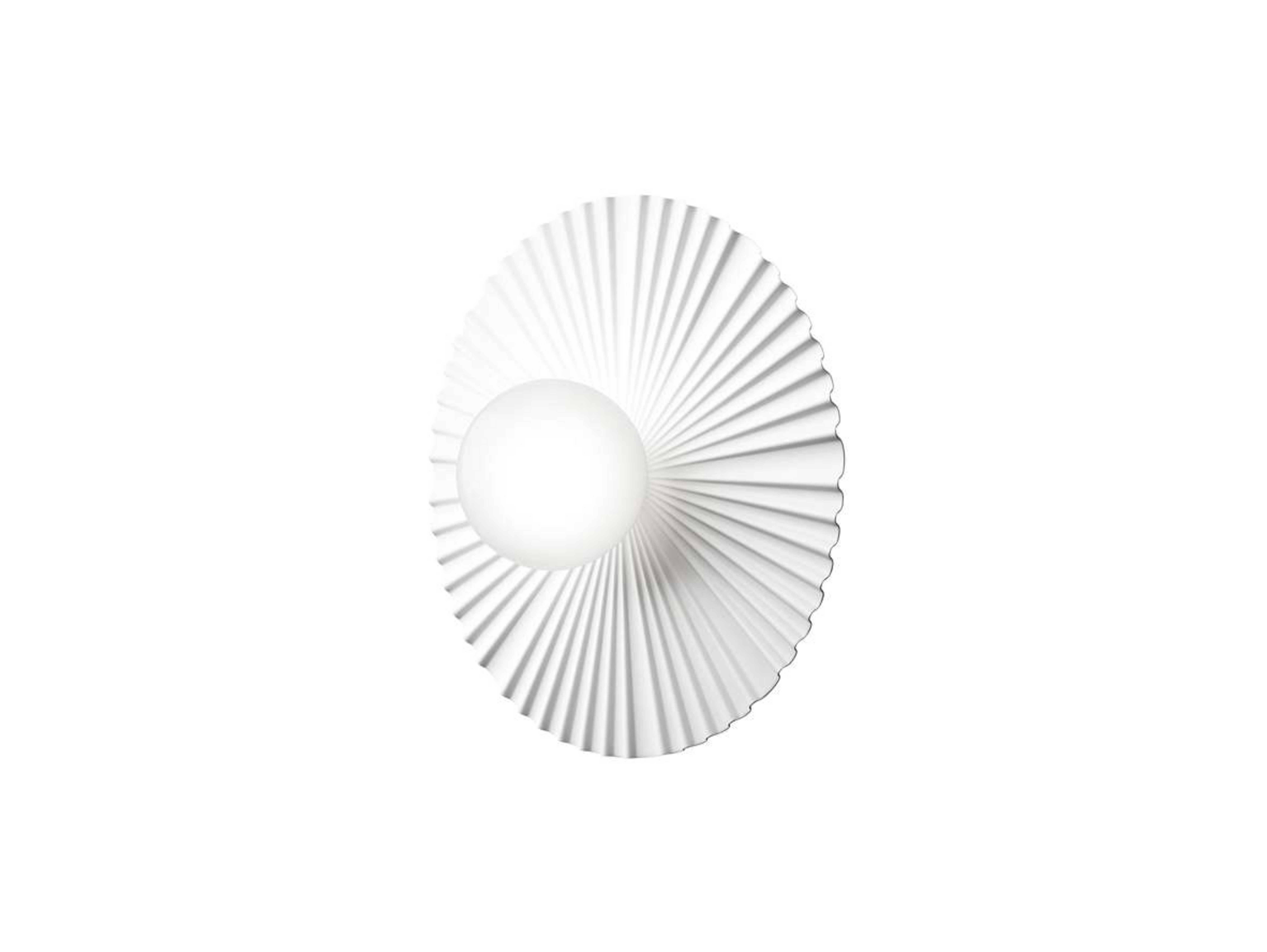 Nuura Liila Muuse Wandlampe, Ø 42 cm, IP44, weiß/opal