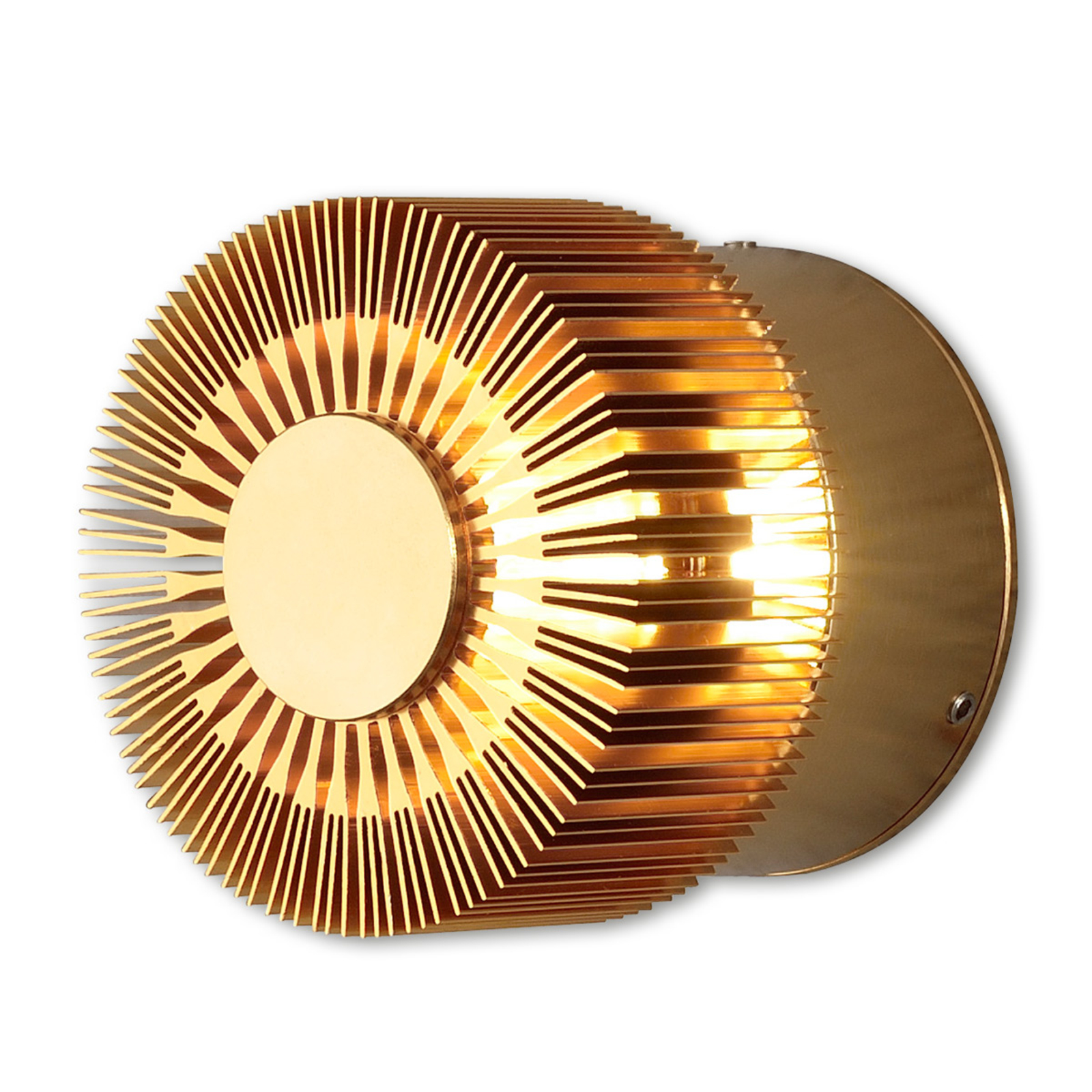 LED-Außenwandlampe Monza Strahlen rund bronze 9cm