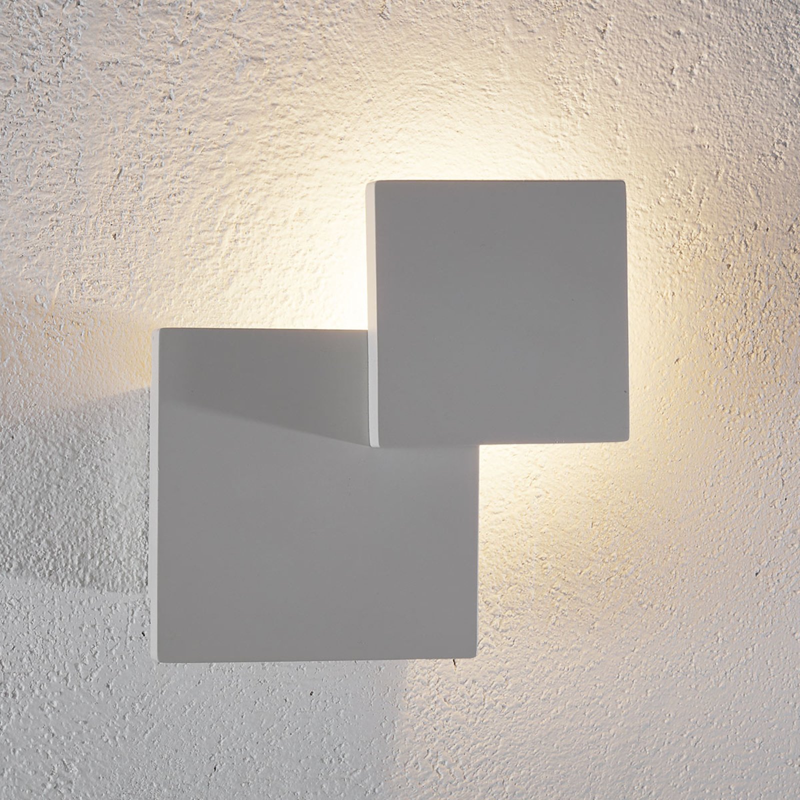 LED-vägglampa Tahiti - kvadratisk form