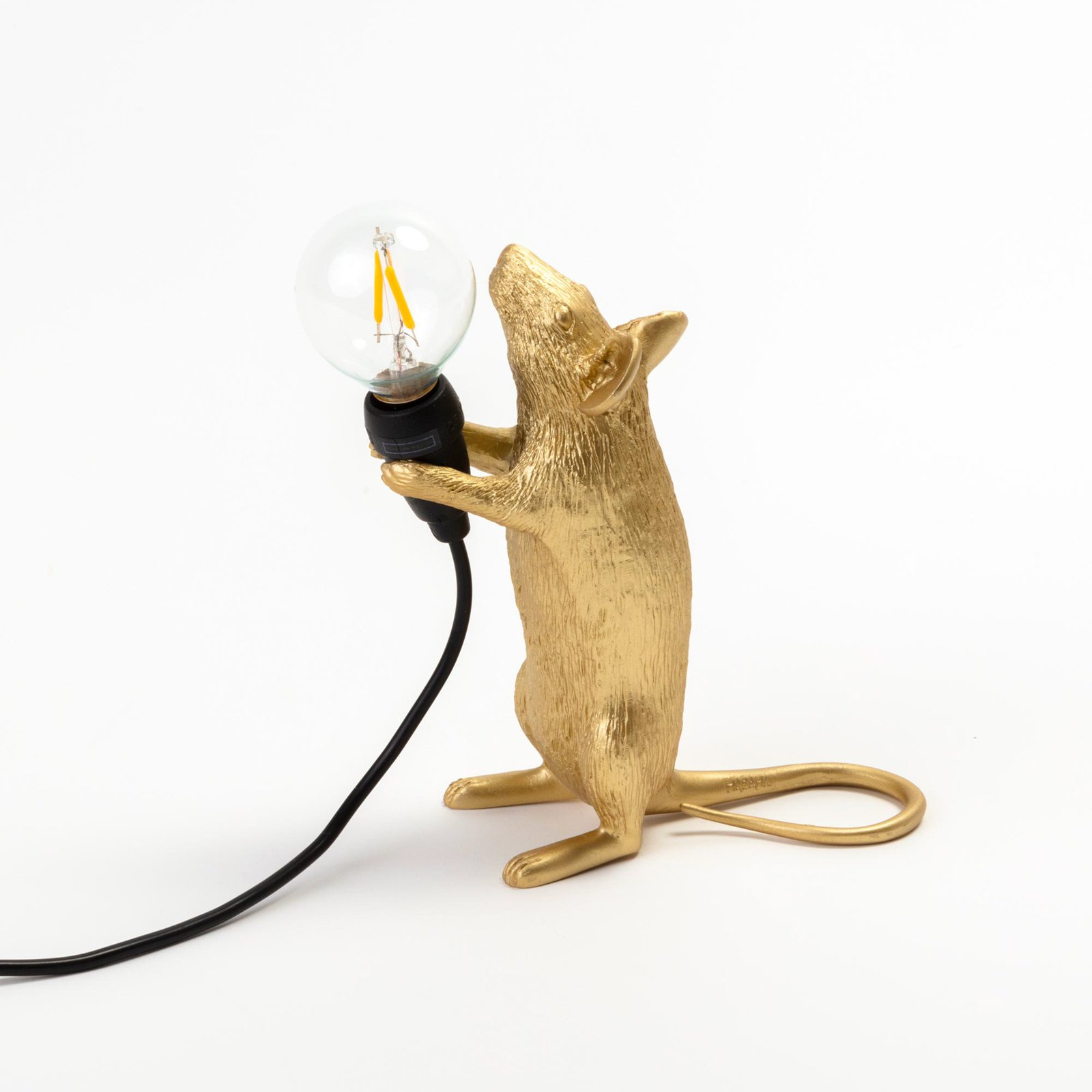 LED decoratie-tafellamp Mouse Lamp USB staand goud
