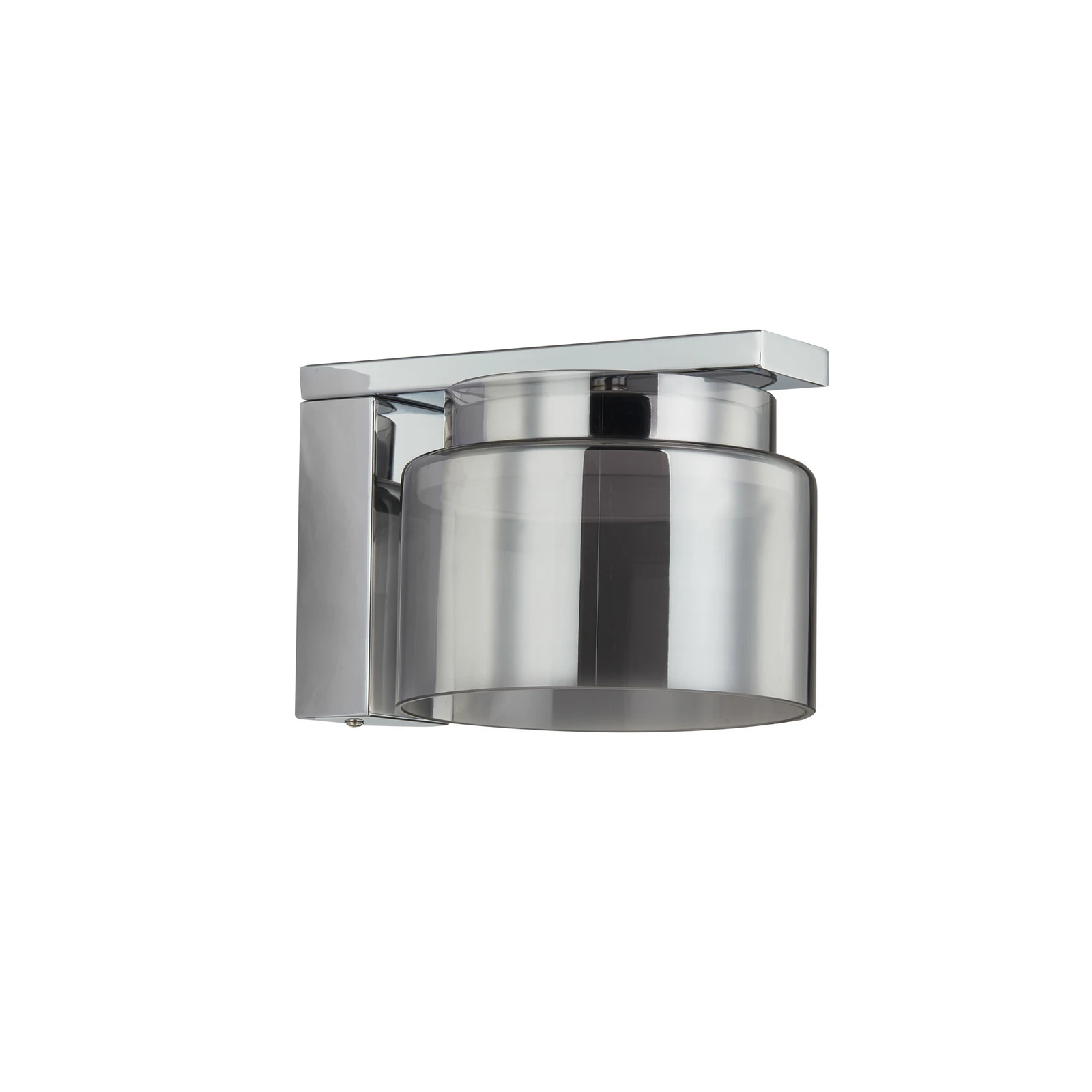 Applique Lucande Diano, grigio fumo, ferro, vetro