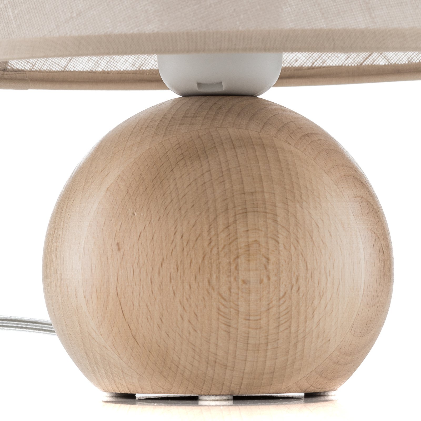 Gill Tischlampe Schirm beige/Holz natur - Envostar