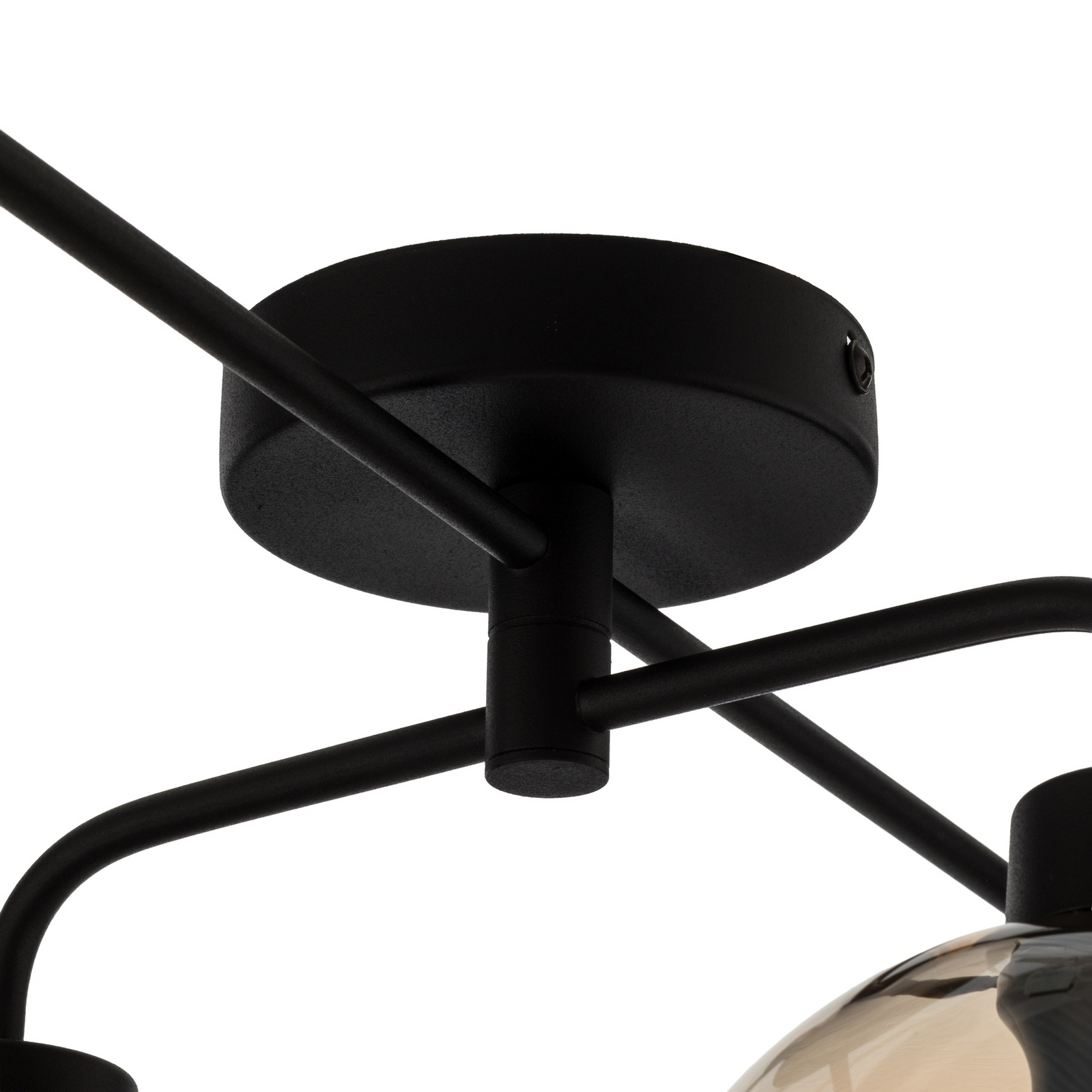 Deckenlampe Cubus vierflammig klar/bernstein/grau Deckenlampe Cubus vierflammig klar/bernstein/grau