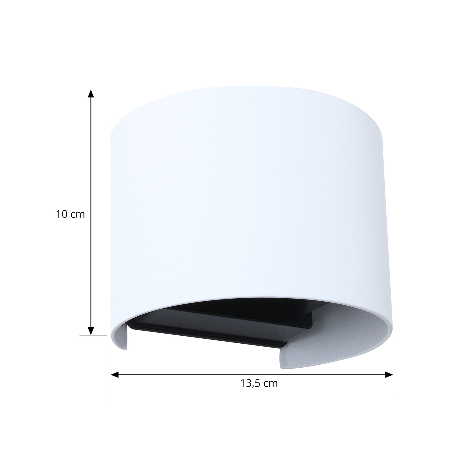 Lindby Smart LED zunanja stenska svetilka Dara bela okrogla CCT RGB Tuya