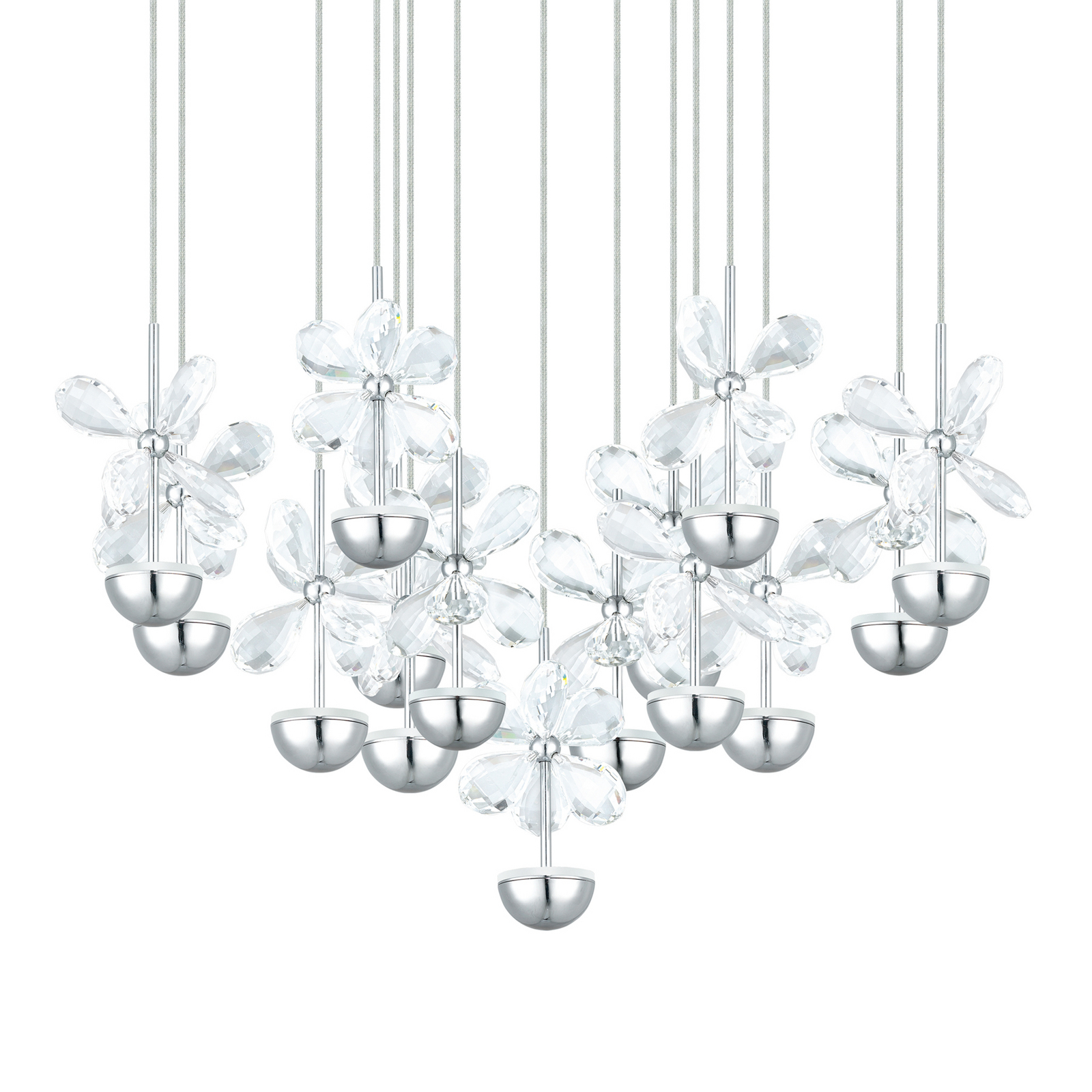 EGLO Stars Of Light Lampada LED a sospensione Pianopoli cromata Ø 50 cm