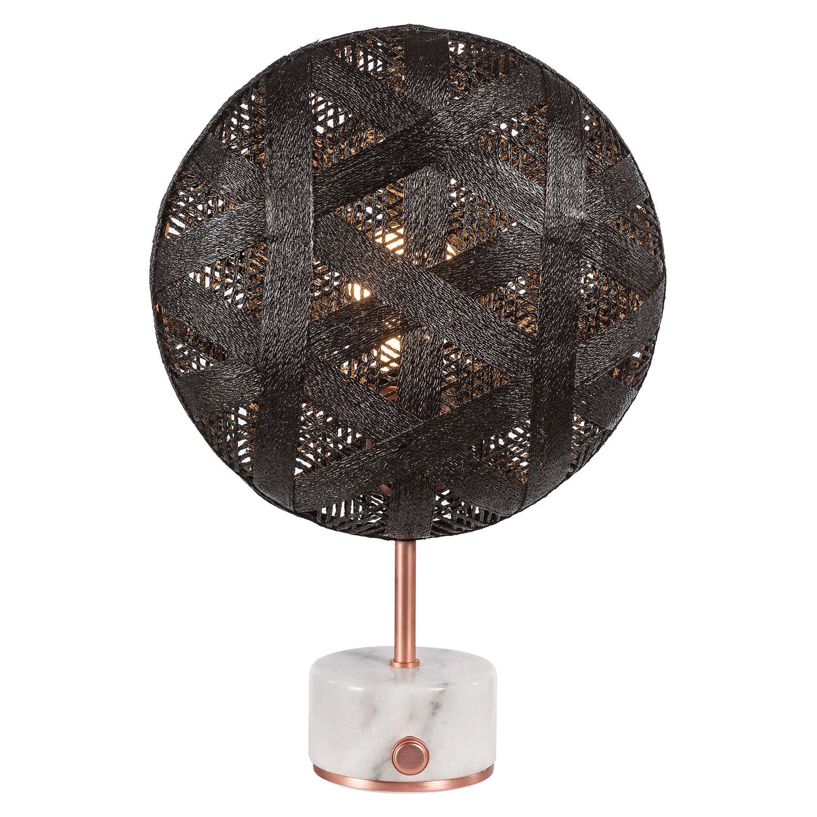Forestier Chanpen S Hexagonal table cuivre/noir