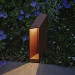 Candeeiro pilar LED MARSET Domus Altura 26 cm, alumínio castanho-ferrugem