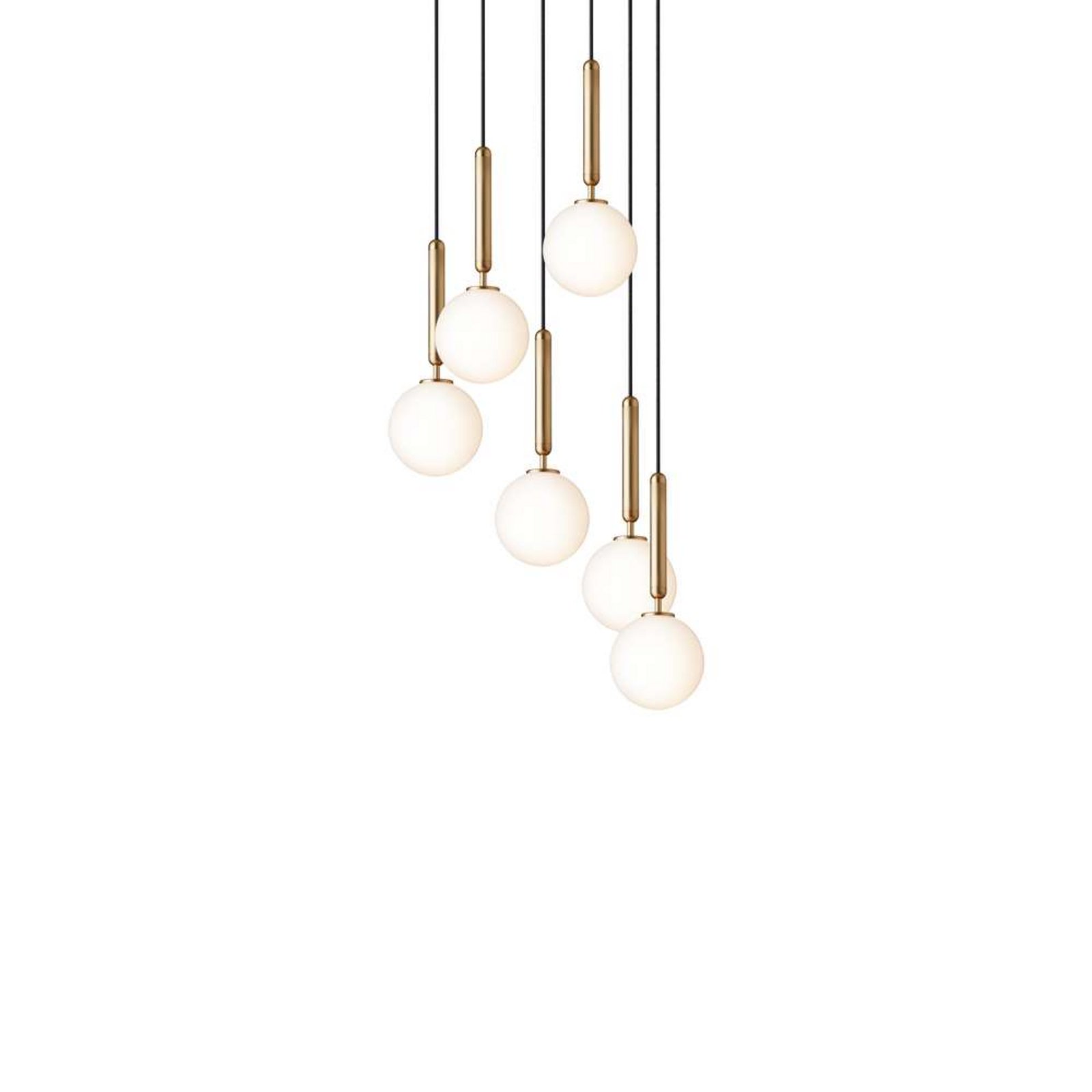 Miira 6 Candelabru Brass/Opal White - Nuura