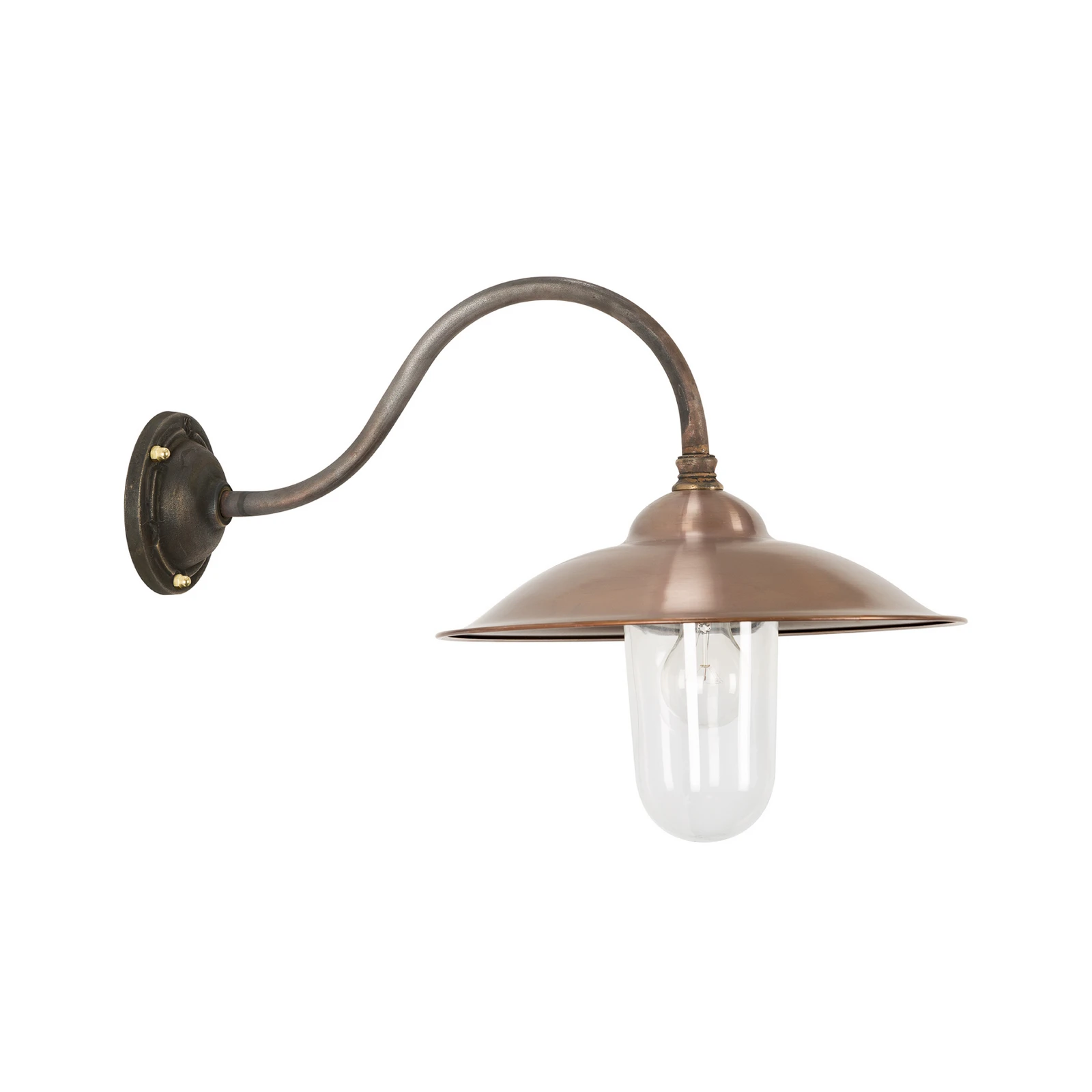 Āra sienas lampa Vienna I, vara, Ø 35 cm, IP44