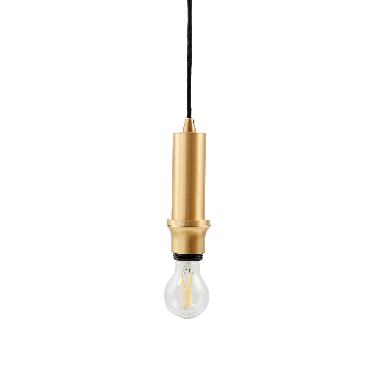 Lindby suspension Doroteo, à 1 lampe, gris, verre