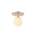 Ceiling light Well, gold-coloured, glass, Ø 20 cm, E14