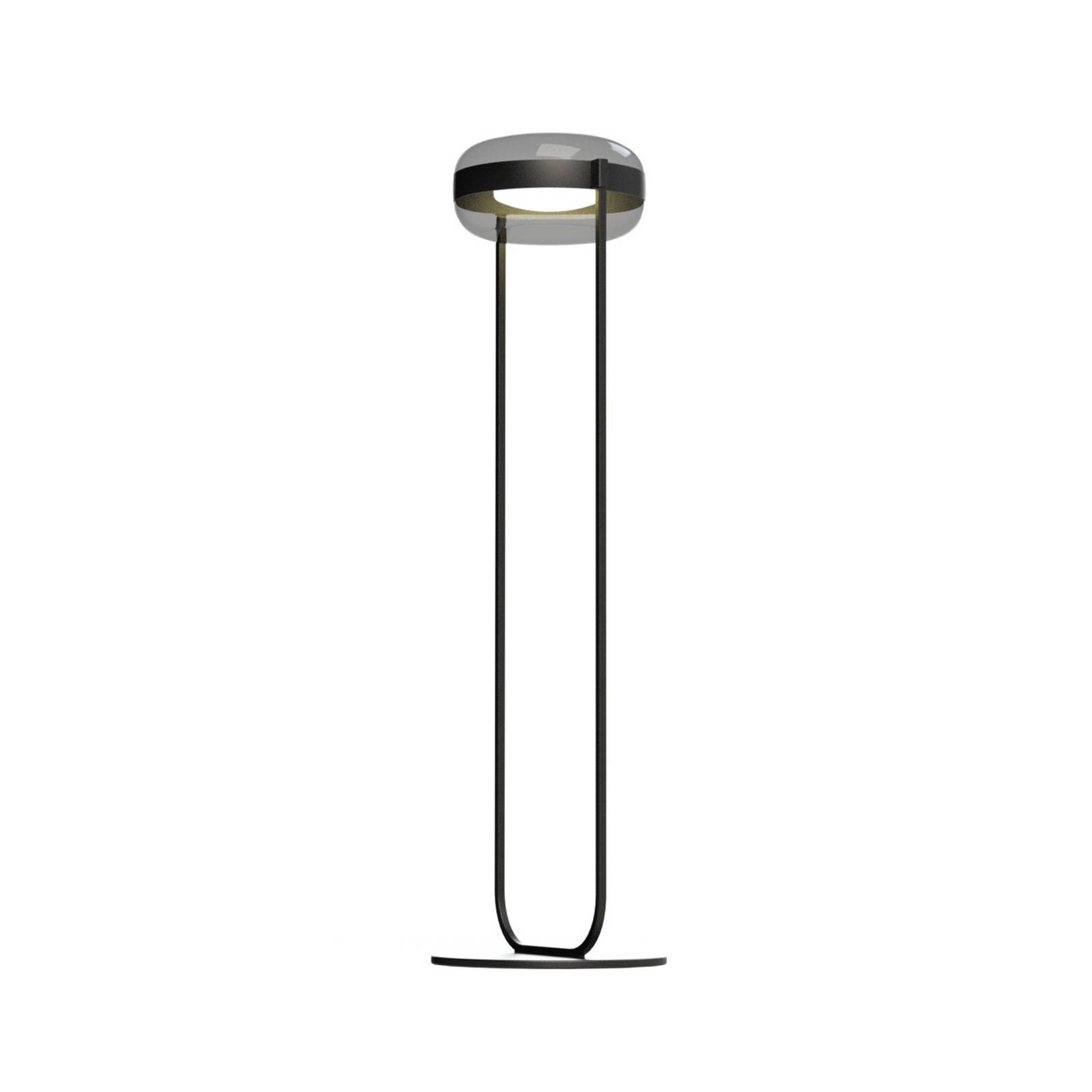 Lucande LED-Stehleuchte Auro, schwarz, Glas, Höhe 150cm günstig online kaufen