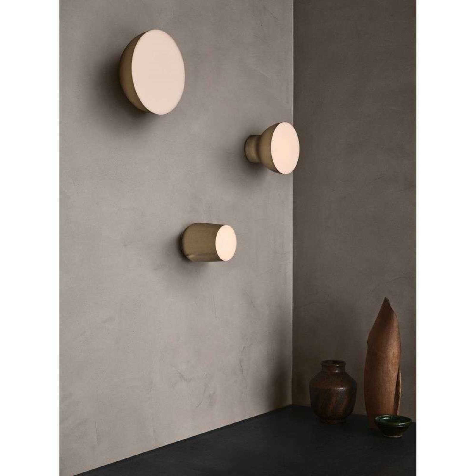 Passepartout JH10 Candeeiro de Parede/Candeeiro de Tecto Bronzed Brass Dim-to-wa