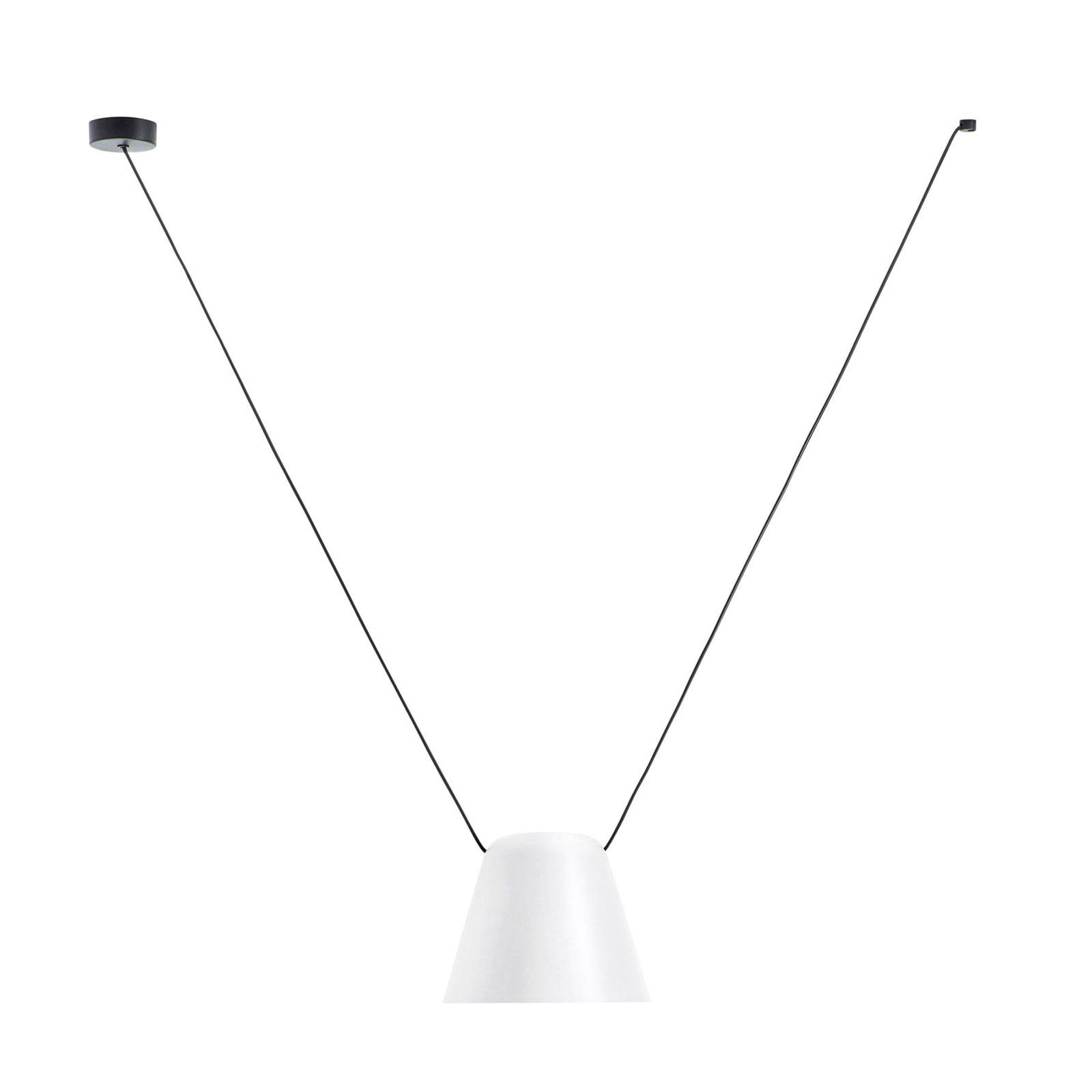 E-shop LEDS-C4 Attic závesná lampa zrezaný kužeľ 24 biela