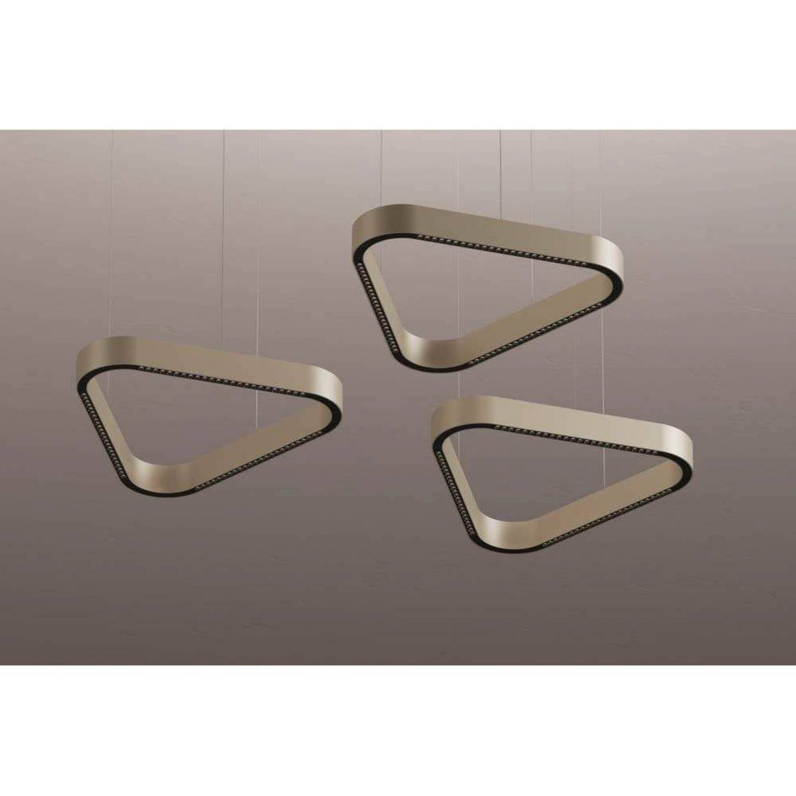 LOOM DESIGN lampa wisząca LED Trigon, szara, aluminium, 40 cm