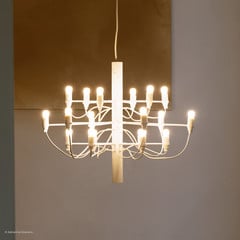 FLOS 2097/18 Lámpara de araña LED, esmerilado, blanco