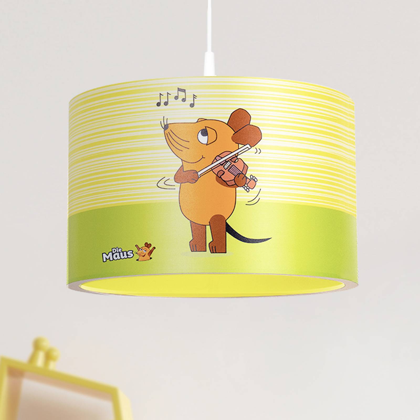 Lampa żyrandol 25/40 mouse, żółta, E27, 1-punktowa, tworzywo sztuczne