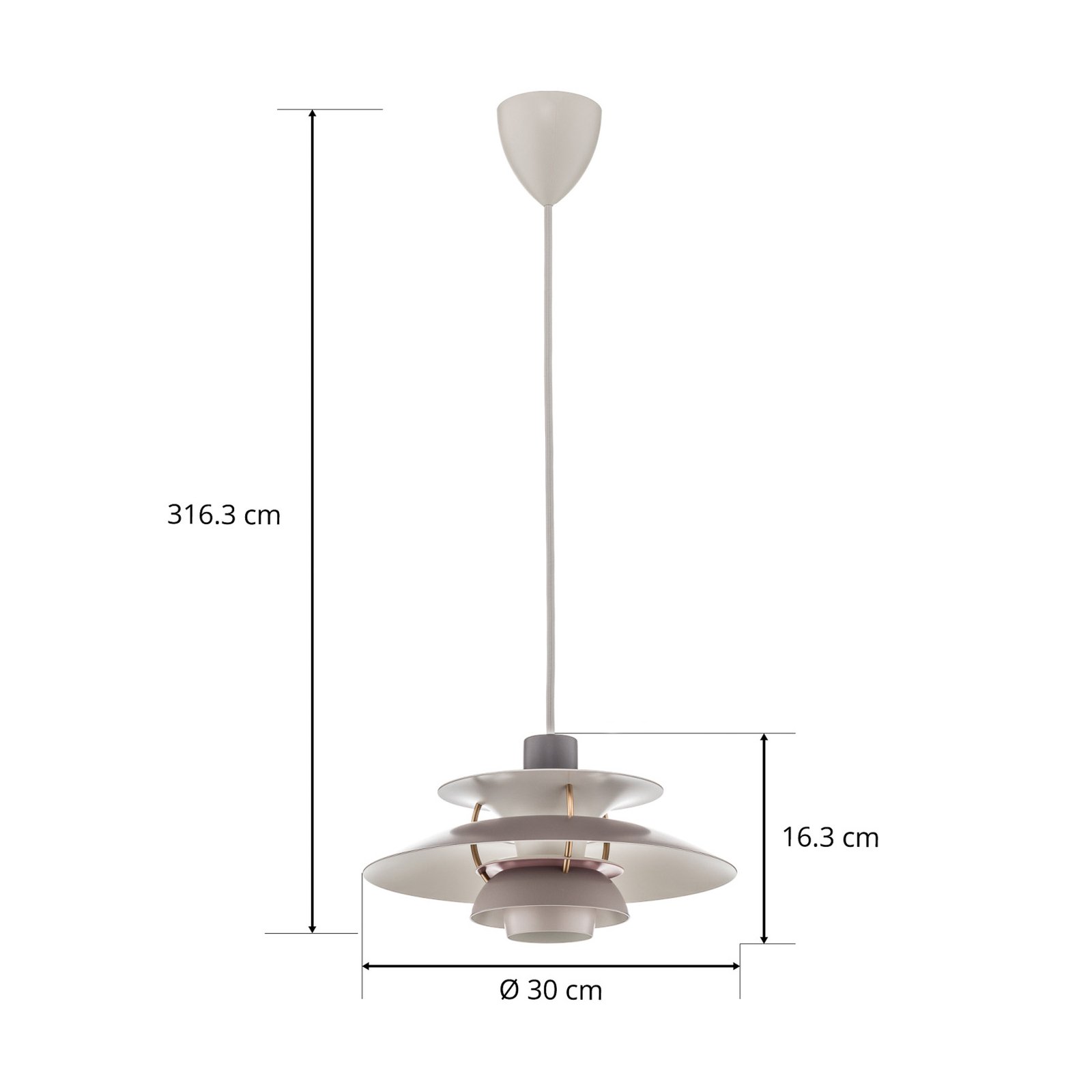 PH 5 Mini Taklampa Grey - Louis Poulsen