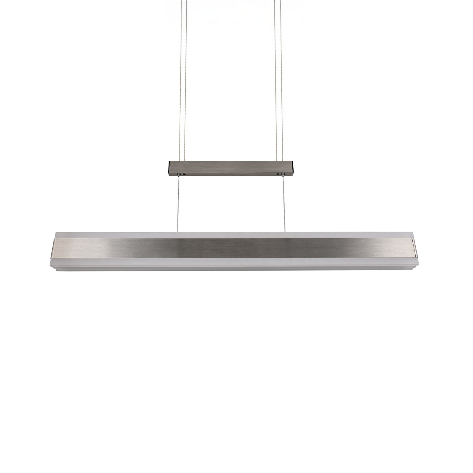 LED-hänglampa Arcola, nickelfärgad, 152 cm, CCT Touchdimmer LED-hänglampa Arcola, nickelfärgad, 152 cm, CCT Touchdimmer