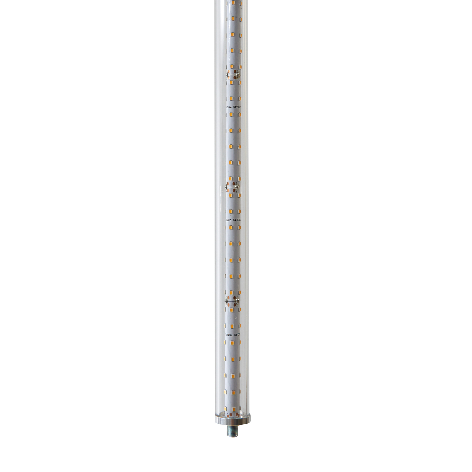 Lucande LED-pendellampa Lucya, 2-lampig, glas, vit, 43 cm