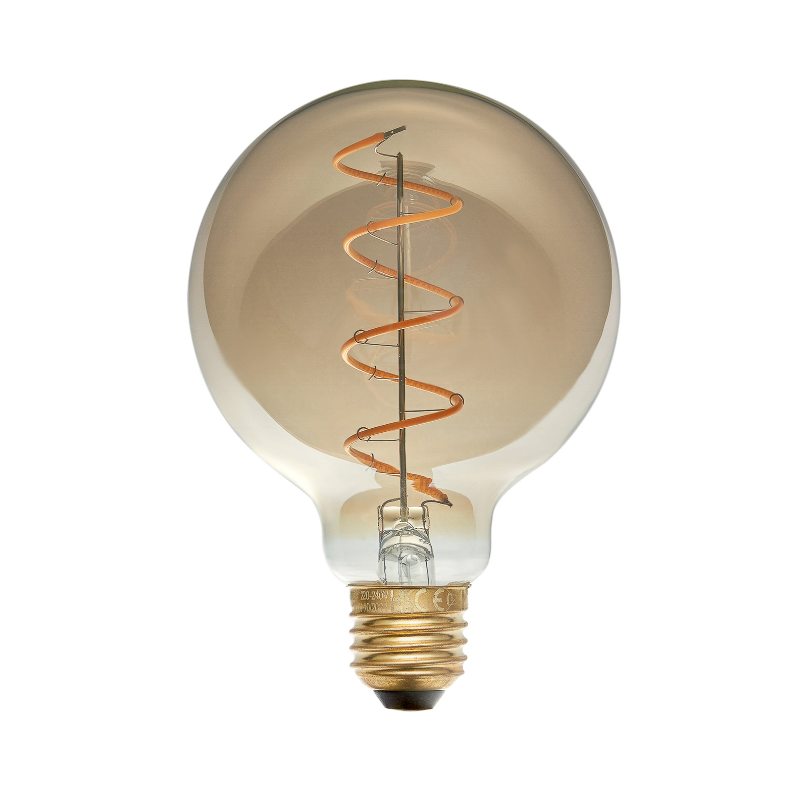 Ampoule globe LED E27 3,8W, G95, 1800K, ambre