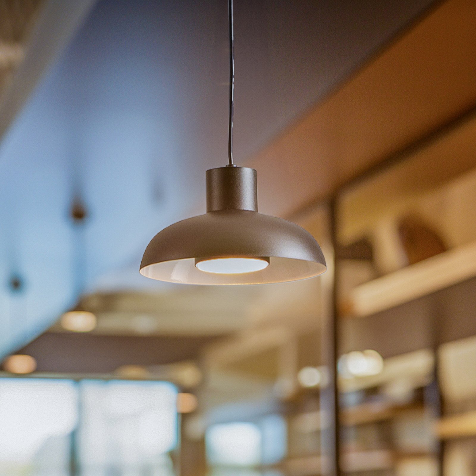 Eko-Light Lampă suspendată Linea negru 1 bec - Camera de zi / sufragerie - negru alb - Metal