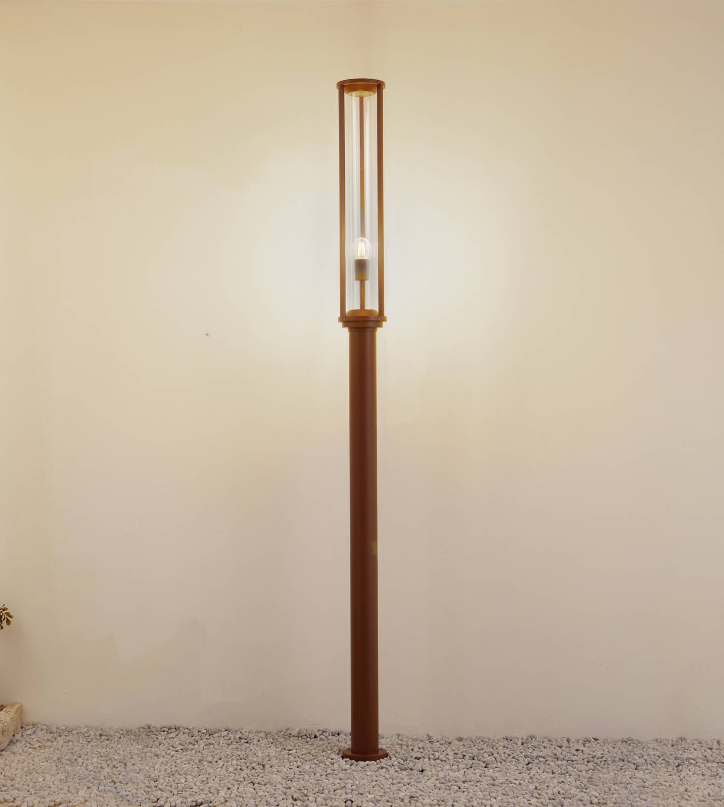 Lucande Außenleuchte Alivaro, rostfarben, 220 cm, E27, IP65 günstig online kaufen