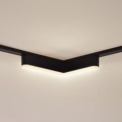 Regleta LED Lindby 48V Lumaro, negra, en forma de L, atenuable