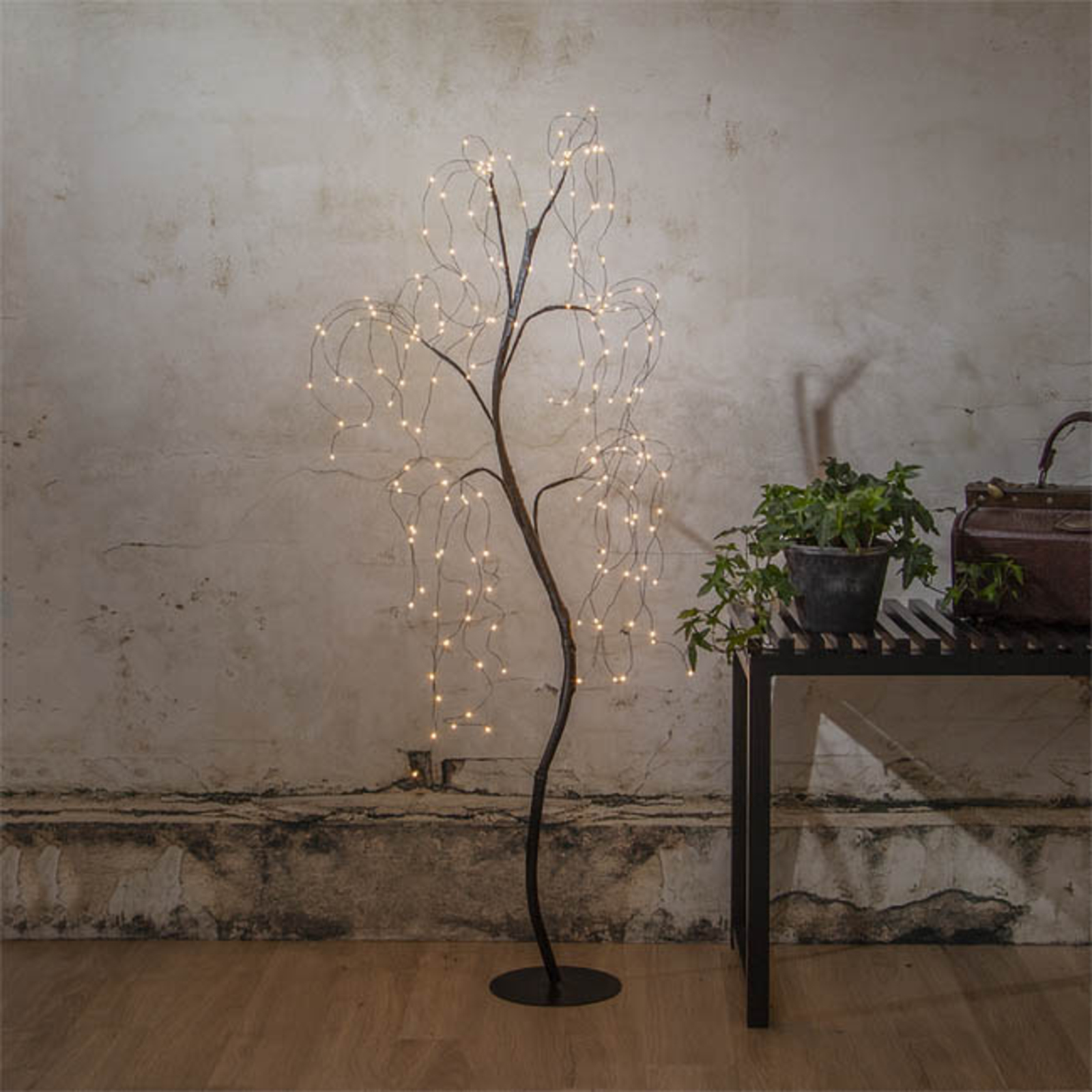 LED декоративно дърво Willy IP20 черно височина 100cm щепсел