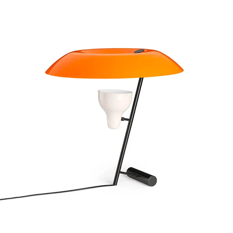 Astep - Modell 548 Tischleuchte Dark Burnished Brass/Orange