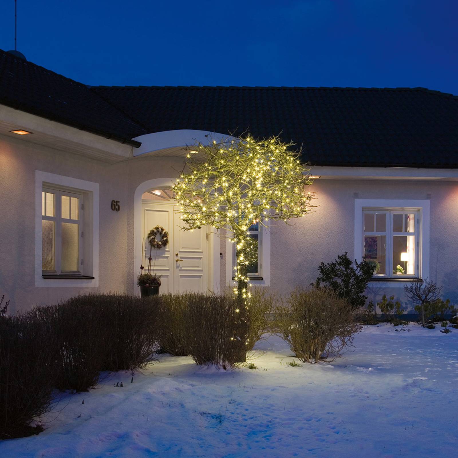 Konstsmide Christmas LED-microljusslinga varmvit 80-armad 10,5m