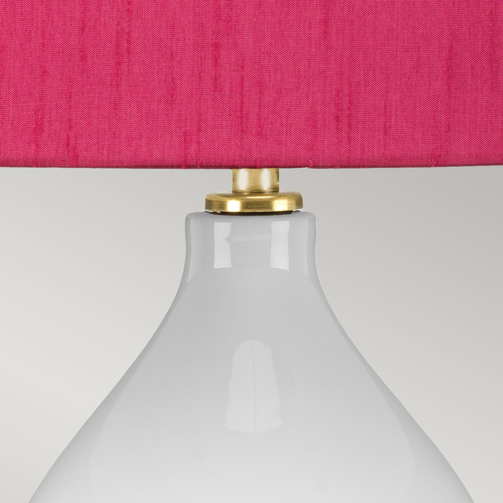 Lampe de table tissu Isla laiton ancien/cranberry