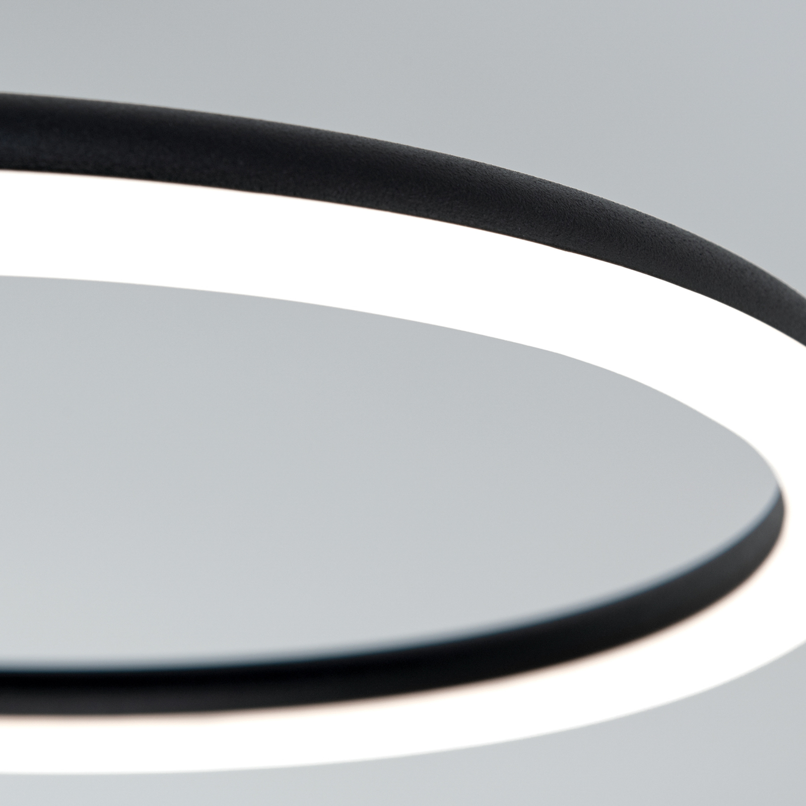 LED stropní světlo Charlotte, 3 kruhy, černá/zlatá