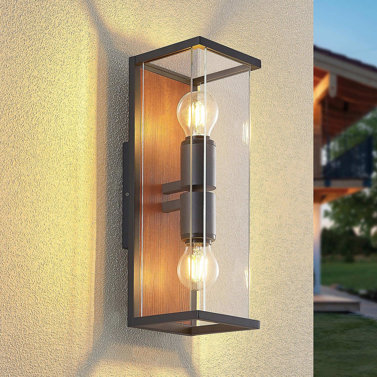 Elwin 2 Buiten Wandlamp - Lucande